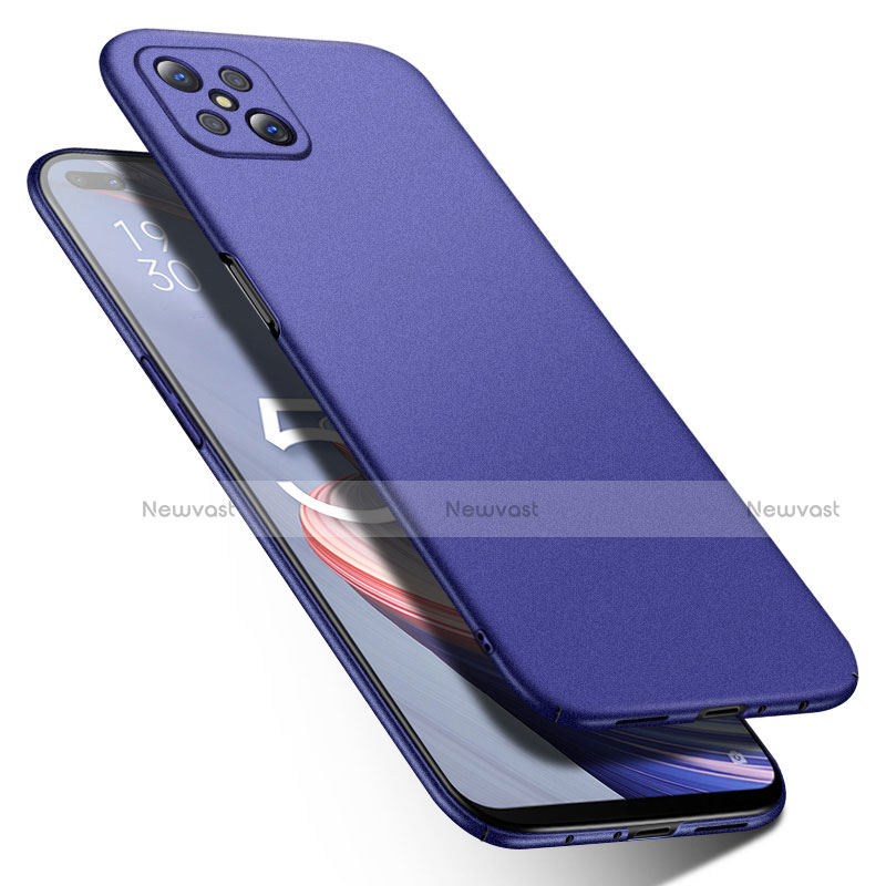 Hard Rigid Plastic Matte Finish Case Back Cover M01 for Oppo A92s 5G Blue