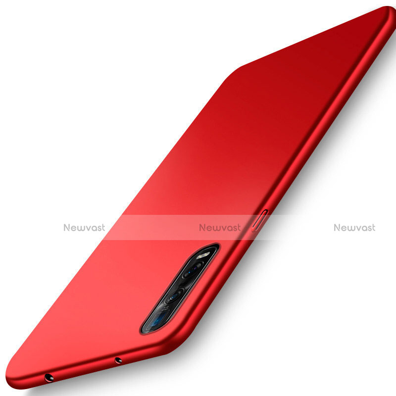Hard Rigid Plastic Matte Finish Case Back Cover M01 for Oppo Find X2 Pro Red