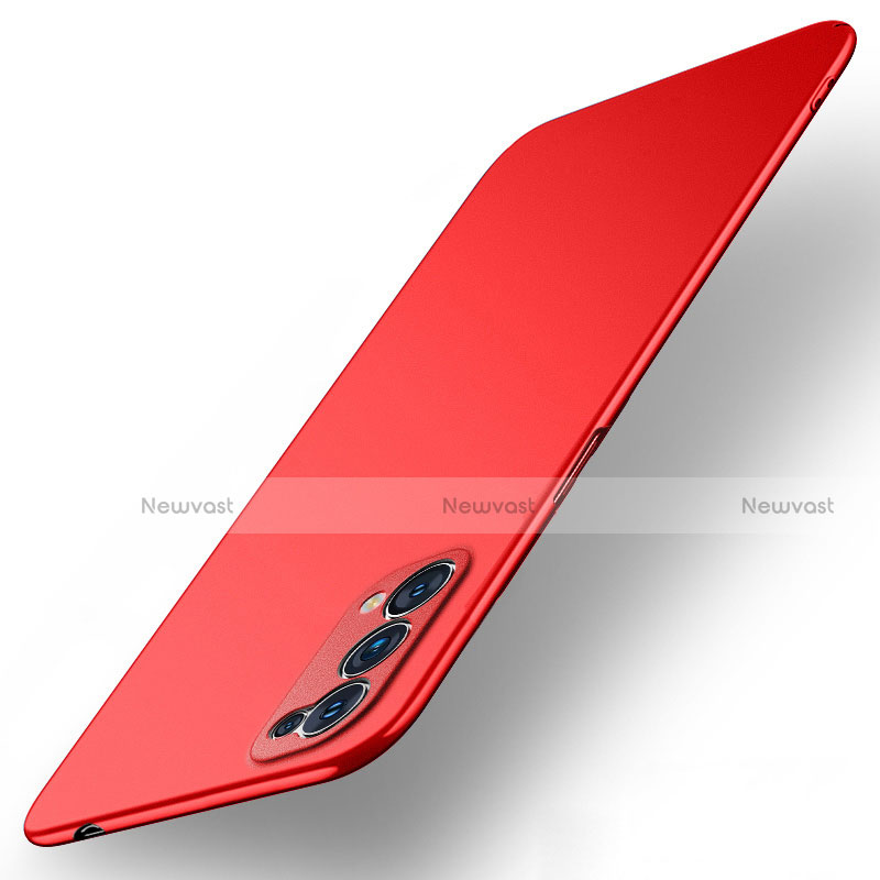 Hard Rigid Plastic Matte Finish Case Back Cover M01 for Oppo Find X3 Lite 5G Red