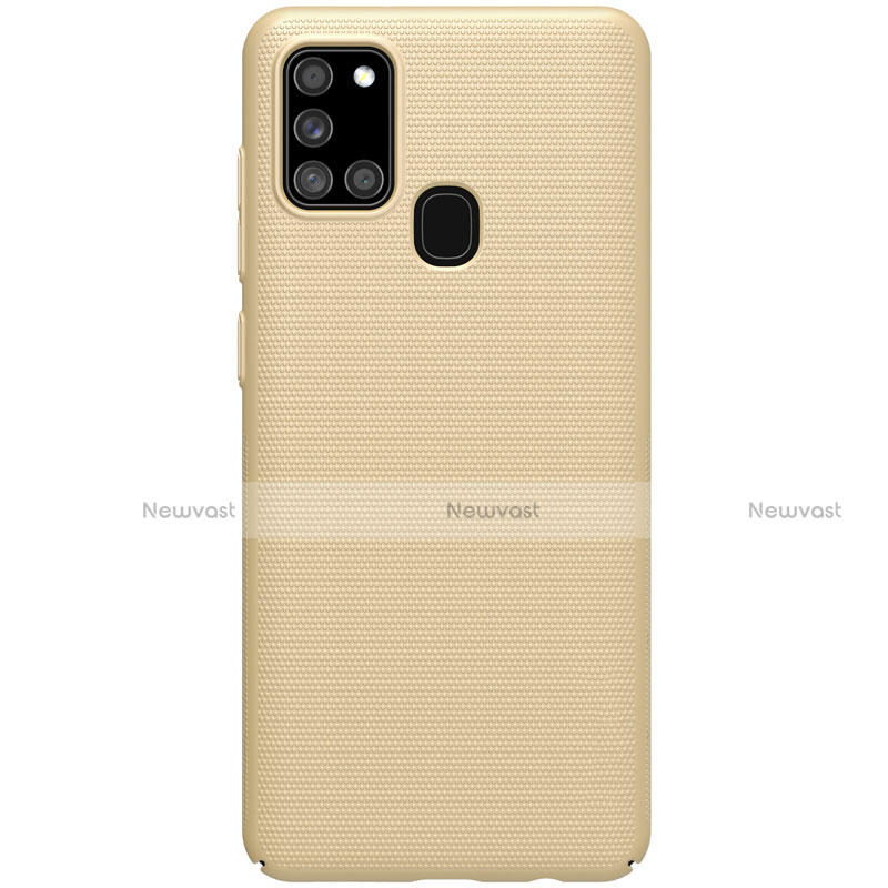 Hard Rigid Plastic Matte Finish Case Back Cover M01 for Samsung Galaxy A21s Gold