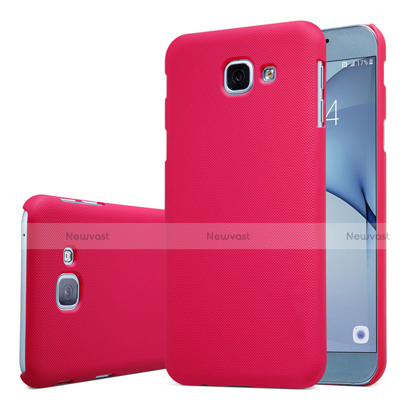Hard Rigid Plastic Matte Finish Case Back Cover M01 for Samsung Galaxy A8 (2016) A8100 A810F Red