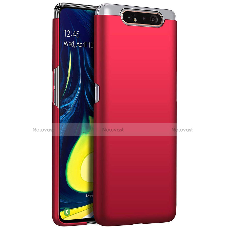 Hard Rigid Plastic Matte Finish Case Back Cover M01 for Samsung Galaxy A80 Red