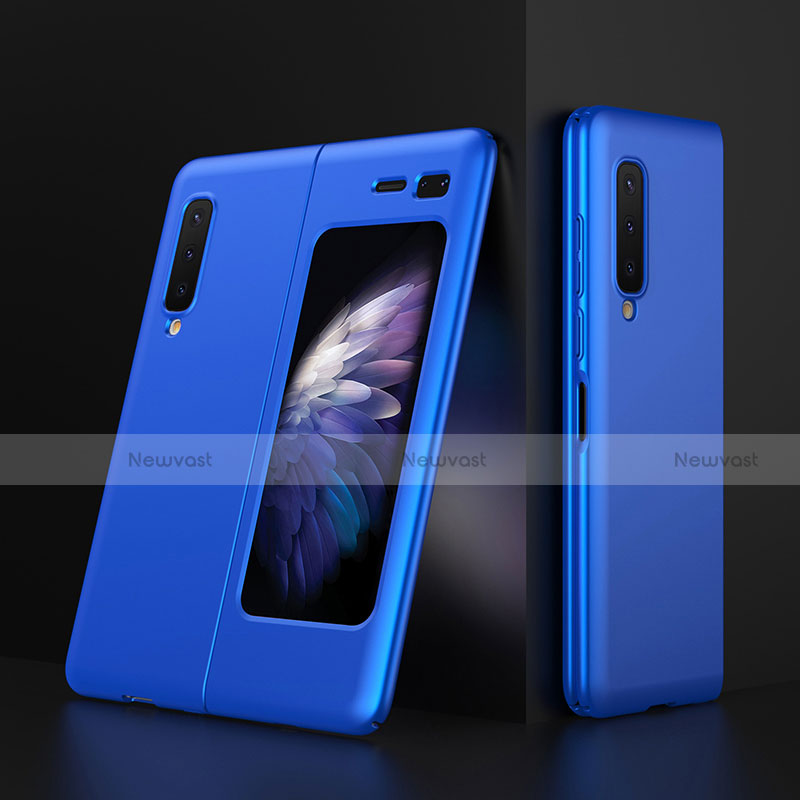 Hard Rigid Plastic Matte Finish Case Back Cover M01 for Samsung Galaxy Fold Blue