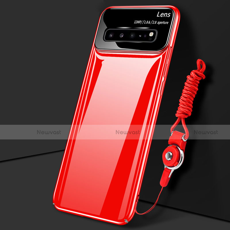 Hard Rigid Plastic Matte Finish Case Back Cover M01 for Samsung Galaxy S10 5G SM-G977B Red