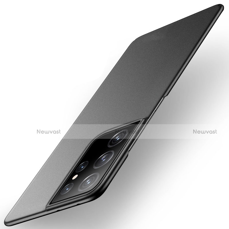 Hard Rigid Plastic Matte Finish Case Back Cover M01 for Samsung Galaxy S21 Ultra 5G Black