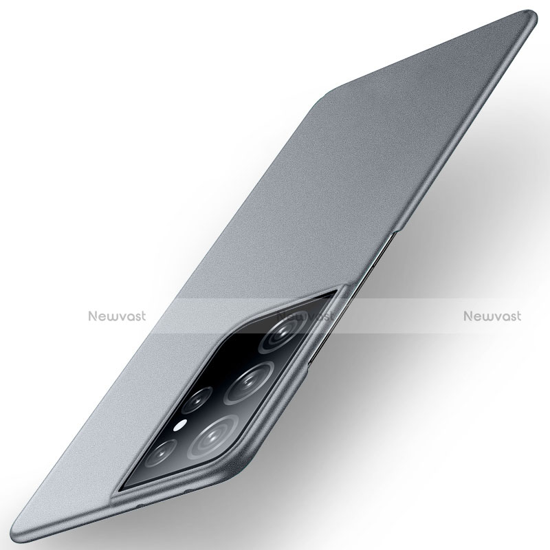 Hard Rigid Plastic Matte Finish Case Back Cover M01 for Samsung Galaxy S21 Ultra 5G Gray