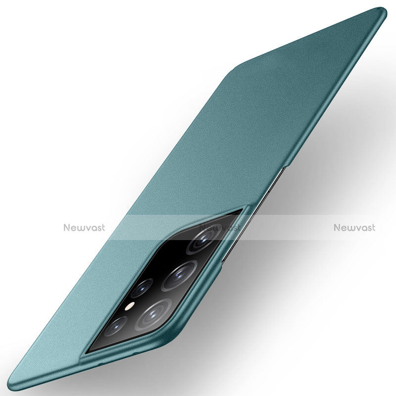 Hard Rigid Plastic Matte Finish Case Back Cover M01 for Samsung Galaxy S21 Ultra 5G Green