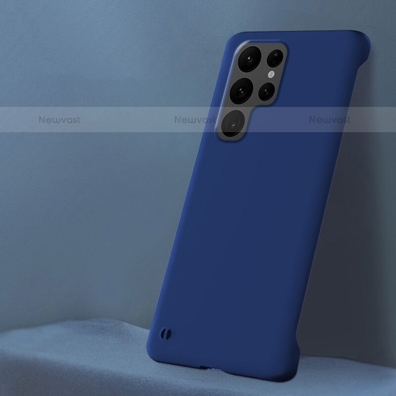 Hard Rigid Plastic Matte Finish Case Back Cover M01 for Samsung Galaxy S22 Ultra 5G Blue
