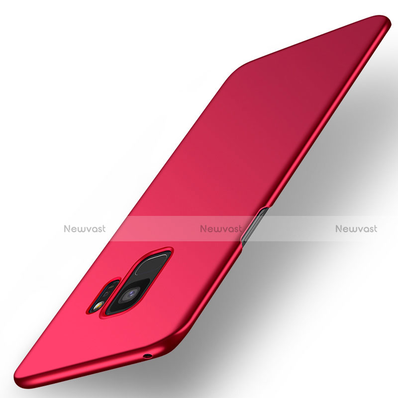 Hard Rigid Plastic Matte Finish Case Back Cover M01 for Samsung Galaxy S9 Red
