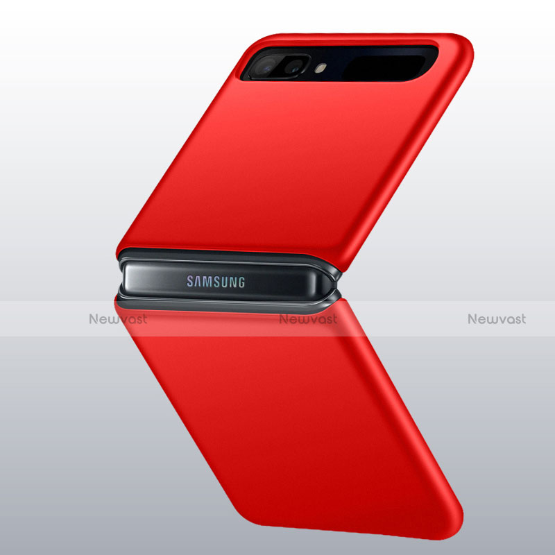 Hard Rigid Plastic Matte Finish Case Back Cover M01 for Samsung Galaxy Z Flip 5G Red