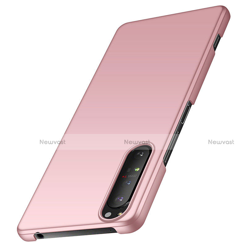 Hard Rigid Plastic Matte Finish Case Back Cover M01 for Sony Xperia 1 II Rose Gold