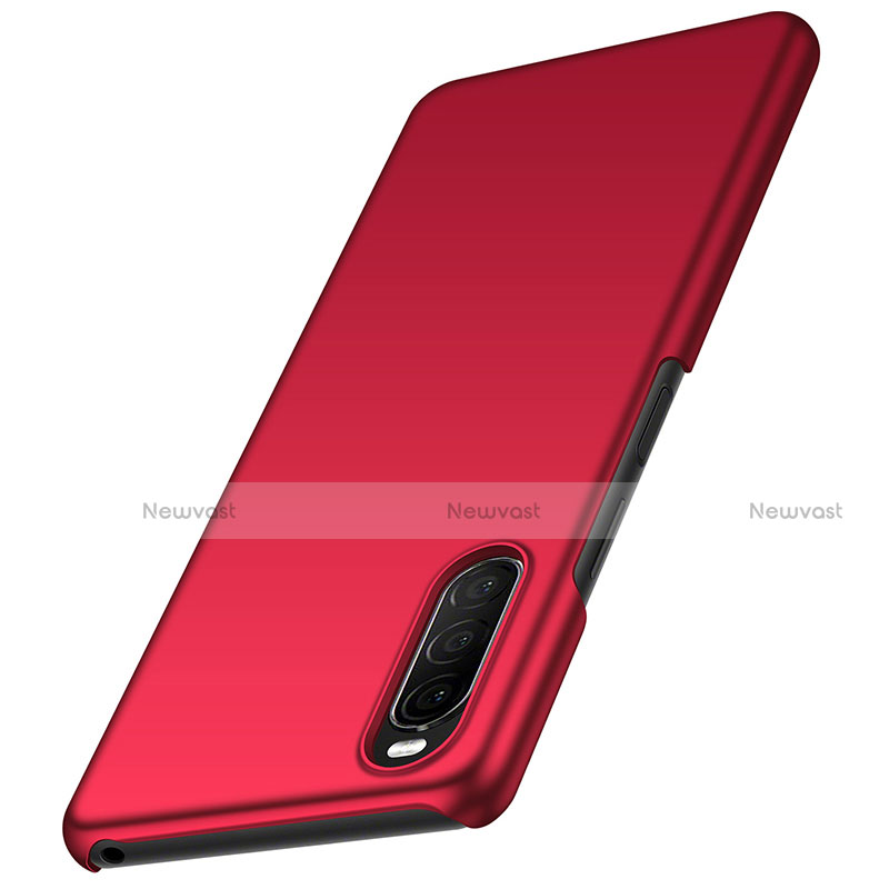 Hard Rigid Plastic Matte Finish Case Back Cover M01 for Sony Xperia 10 II Red
