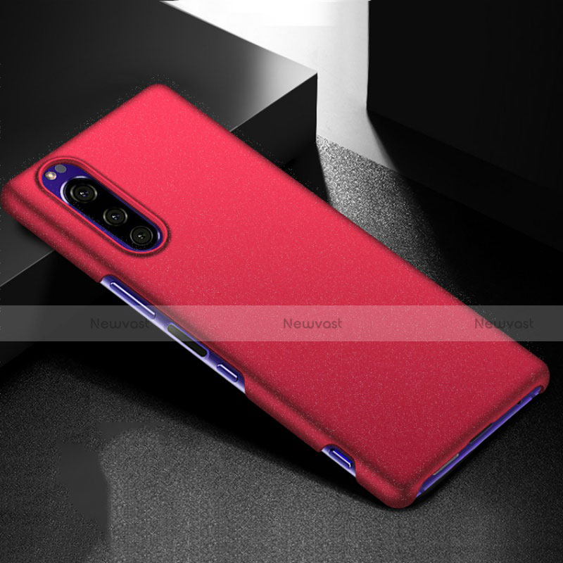 Hard Rigid Plastic Matte Finish Case Back Cover M01 for Sony Xperia 5 Red