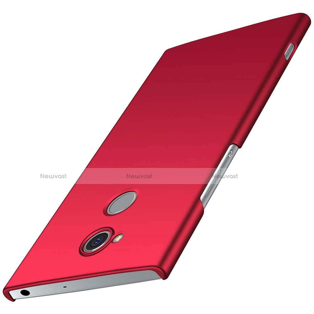 Hard Rigid Plastic Matte Finish Case Back Cover M01 for Sony Xperia XA2 Plus Red