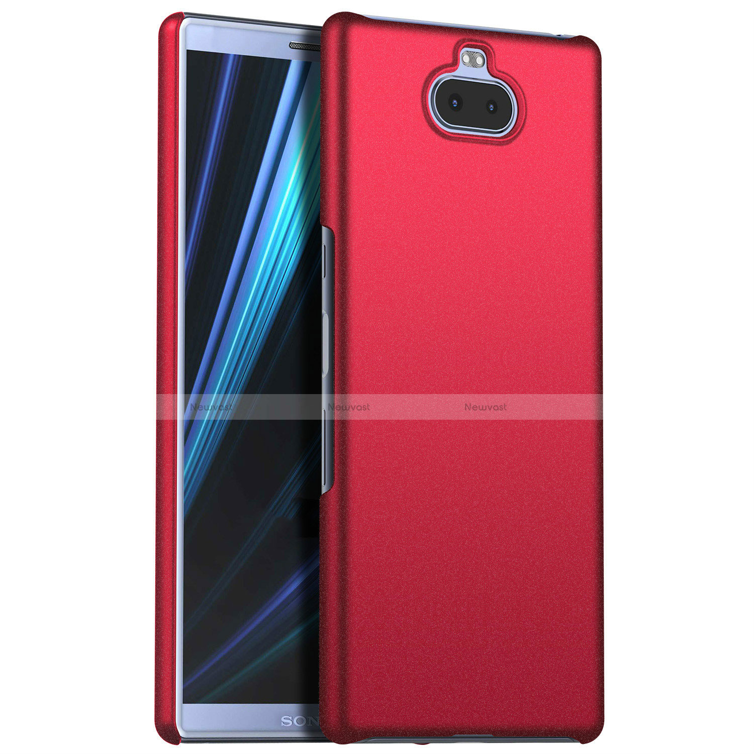 Hard Rigid Plastic Matte Finish Case Back Cover M01 for Sony Xperia XA3 Red