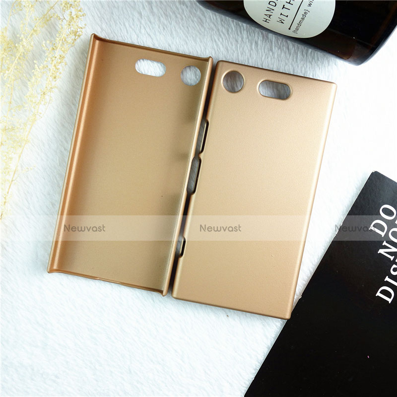 Hard Rigid Plastic Matte Finish Case Back Cover M01 for Sony Xperia XZ1 Compact Gold