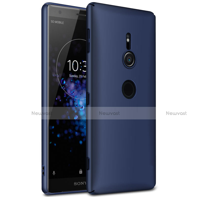 Hard Rigid Plastic Matte Finish Case Back Cover M01 for Sony Xperia XZ2 Blue