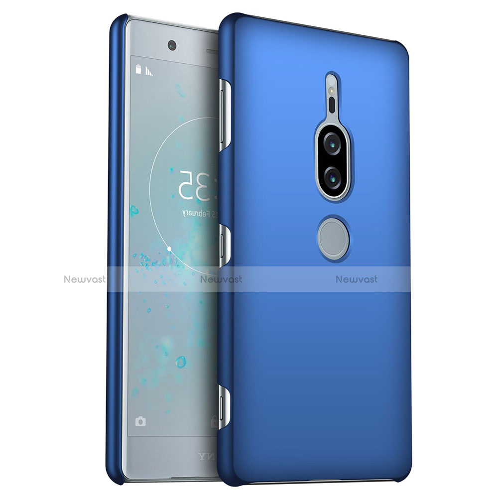 Hard Rigid Plastic Matte Finish Case Back Cover M01 for Sony Xperia XZ2 Premium Blue