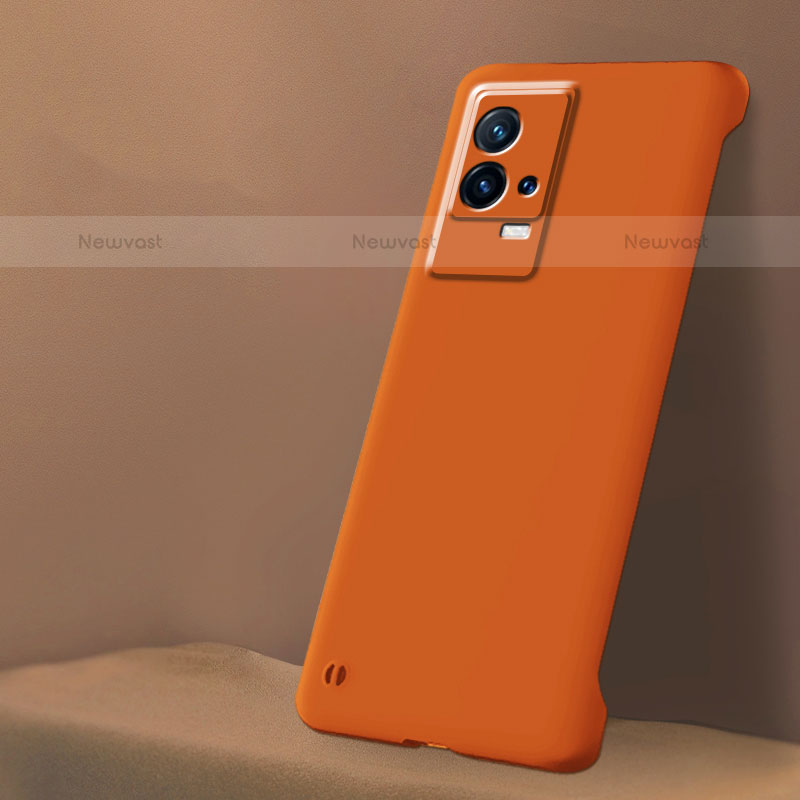 Hard Rigid Plastic Matte Finish Case Back Cover M01 for Vivo iQOO 8 5G Orange