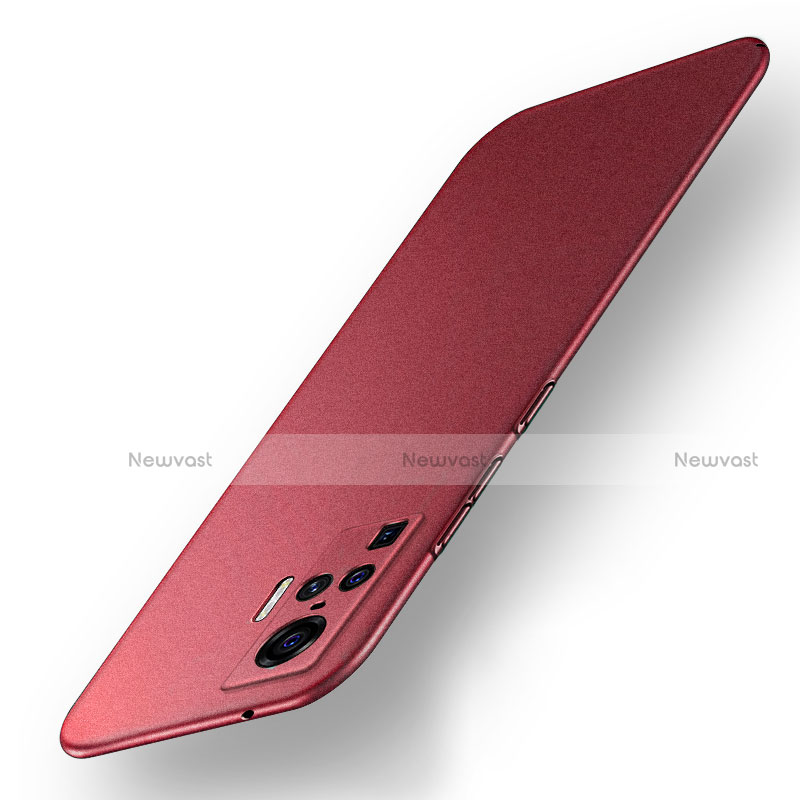Hard Rigid Plastic Matte Finish Case Back Cover M01 for Vivo X51 5G Red