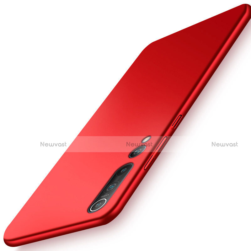 Hard Rigid Plastic Matte Finish Case Back Cover M01 for Xiaomi Mi 10 Pro Red