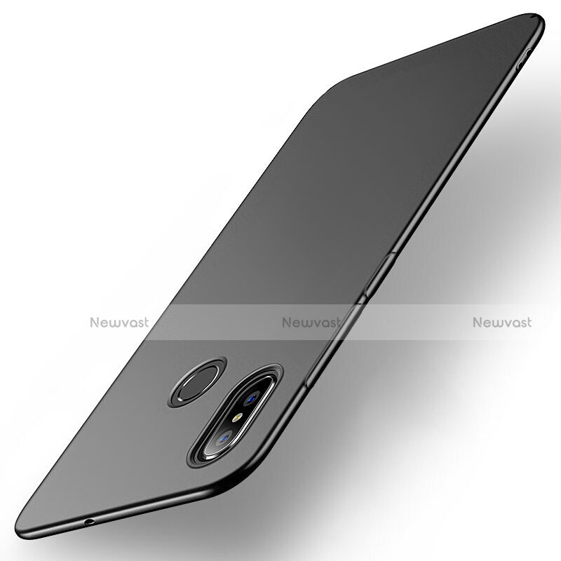 Hard Rigid Plastic Matte Finish Case Back Cover M01 for Xiaomi Mi Max 3 Black