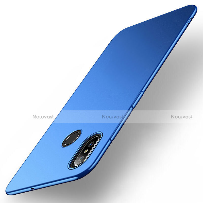 Hard Rigid Plastic Matte Finish Case Back Cover M01 for Xiaomi Mi Max 3 Blue