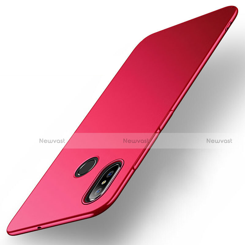 Hard Rigid Plastic Matte Finish Case Back Cover M01 for Xiaomi Mi Max 3 Red