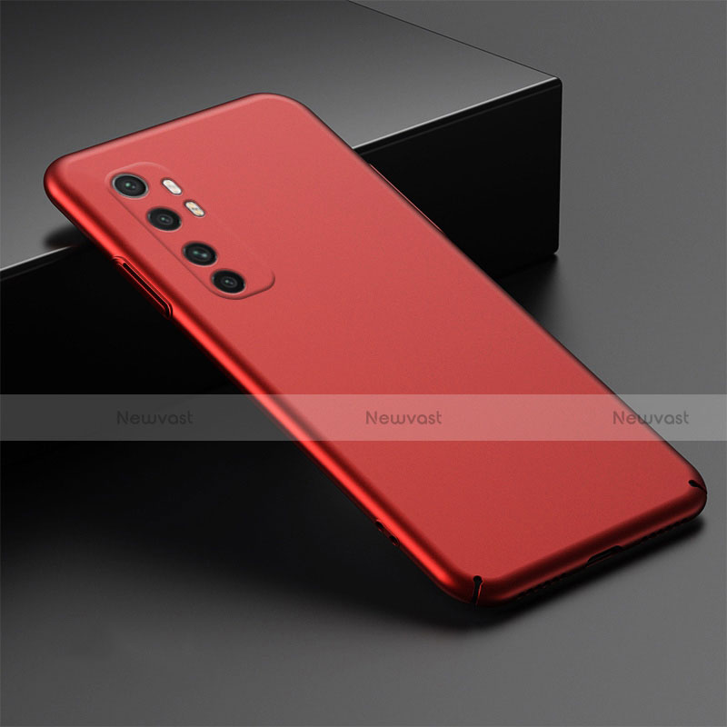 Hard Rigid Plastic Matte Finish Case Back Cover M01 for Xiaomi Mi Note 10 Lite Red