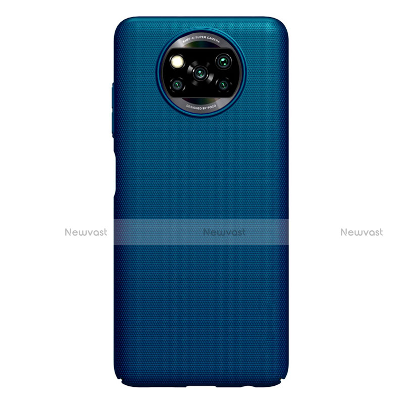 Hard Rigid Plastic Matte Finish Case Back Cover M01 for Xiaomi Poco X3 NFC Blue