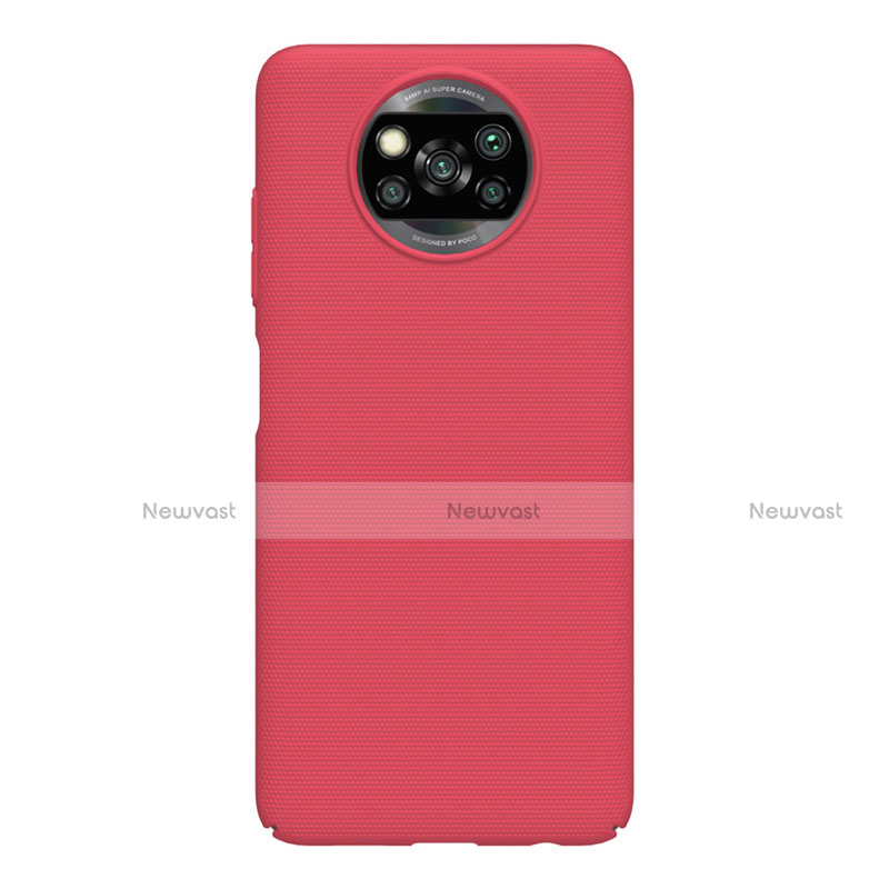 Hard Rigid Plastic Matte Finish Case Back Cover M01 for Xiaomi Poco X3 NFC Red