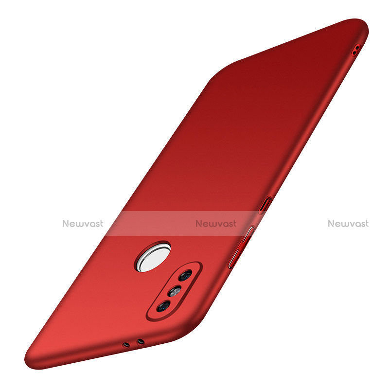 Hard Rigid Plastic Matte Finish Case Back Cover M01 for Xiaomi Redmi Note 5 Pro Red