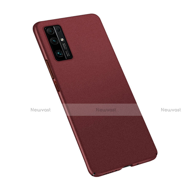 Hard Rigid Plastic Matte Finish Case Back Cover M02 for Huawei Honor 30 Red Wine
