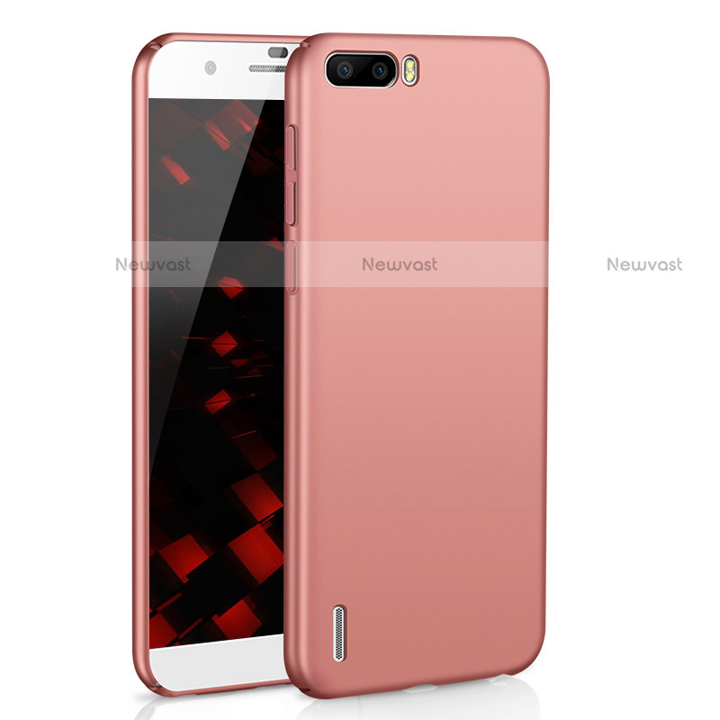 Hard Rigid Plastic Matte Finish Case Back Cover M02 for Huawei Honor 6 Plus Rose Gold