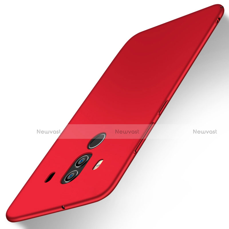 Hard Rigid Plastic Matte Finish Case Back Cover M02 for Huawei Mate 10 Pro Red