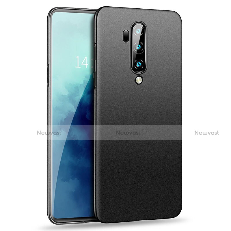 Hard Rigid Plastic Matte Finish Case Back Cover M02 for OnePlus 7T Pro 5G Black