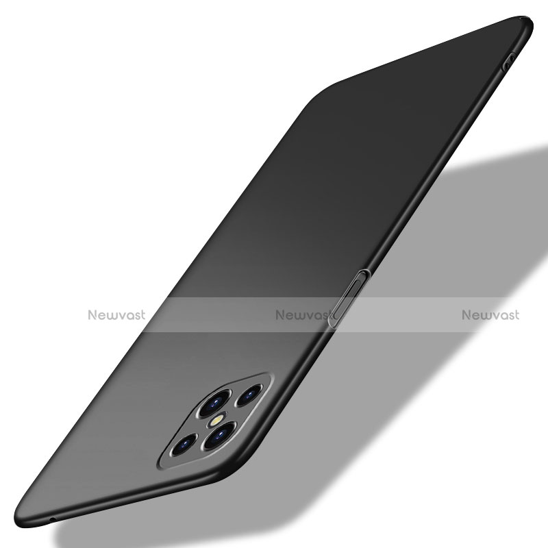 Hard Rigid Plastic Matte Finish Case Back Cover M02 for Oppo A92s 5G Black