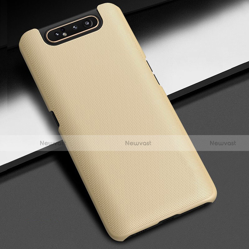 Hard Rigid Plastic Matte Finish Case Back Cover M02 for Samsung Galaxy A80 Gold