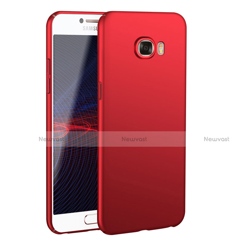 Hard Rigid Plastic Matte Finish Case Back Cover M02 for Samsung Galaxy C7 SM-C7000 Red