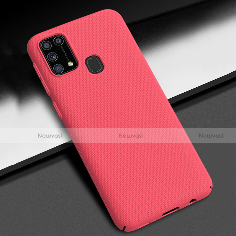 Hard Rigid Plastic Matte Finish Case Back Cover M02 for Samsung Galaxy M21s Red