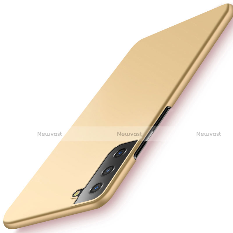 Hard Rigid Plastic Matte Finish Case Back Cover M02 for Samsung Galaxy S21 Plus 5G Gold
