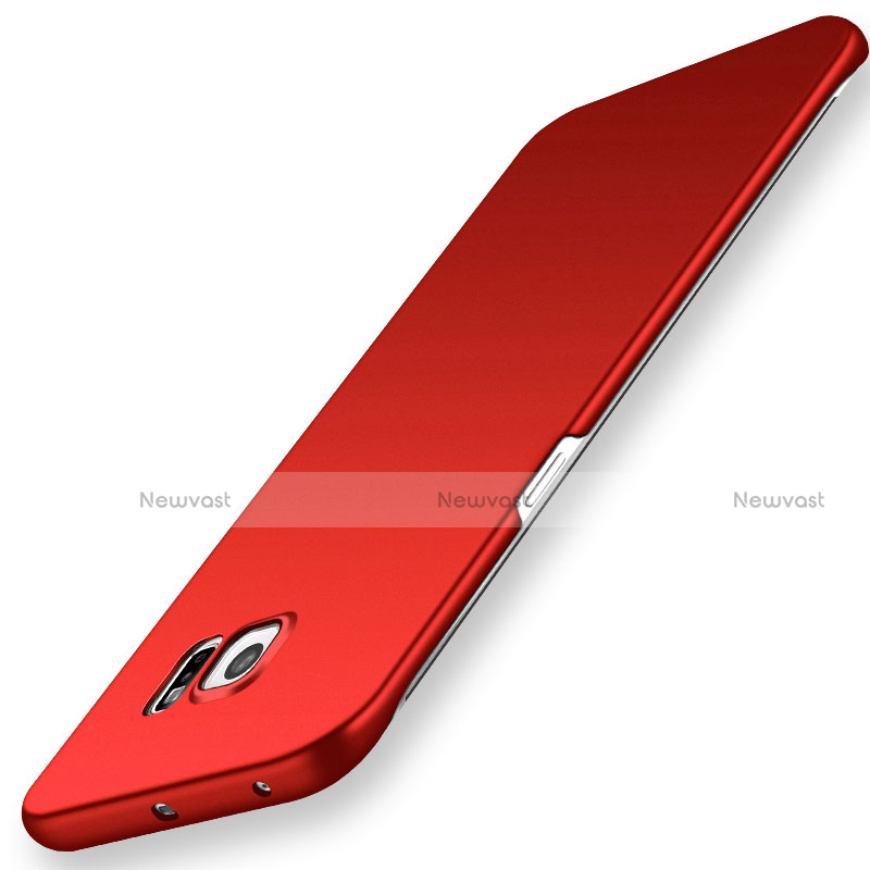 Hard Rigid Plastic Matte Finish Case Back Cover M02 for Samsung Galaxy S6 Edge SM-G925 Red