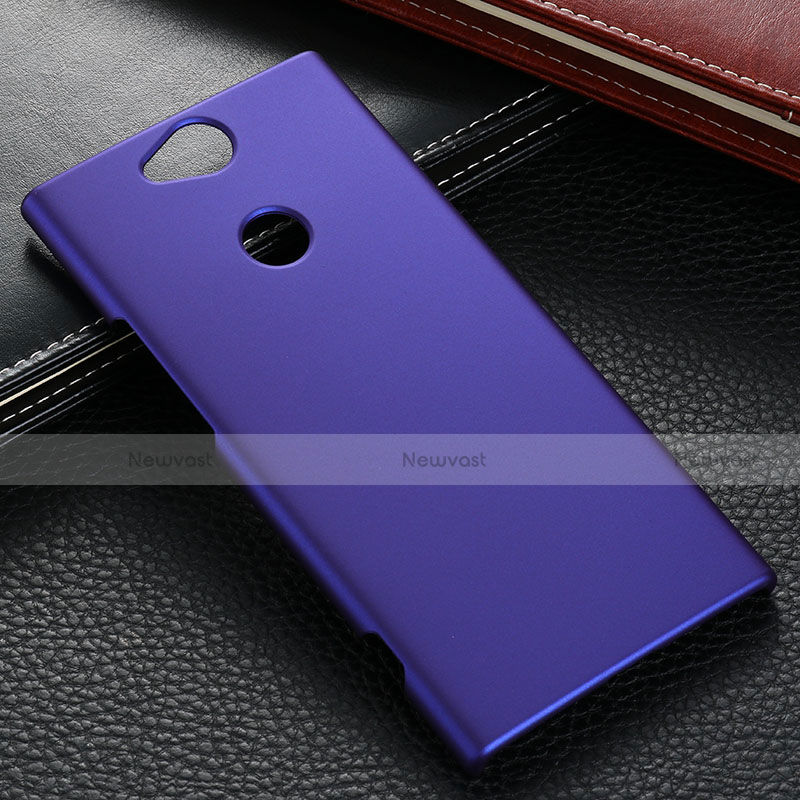 Hard Rigid Plastic Matte Finish Case Back Cover M02 for Sony Xperia XA2 Blue