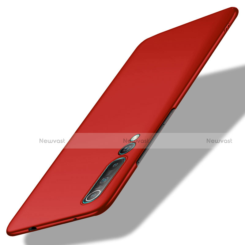Hard Rigid Plastic Matte Finish Case Back Cover M02 for Xiaomi Mi 10 Pro Red