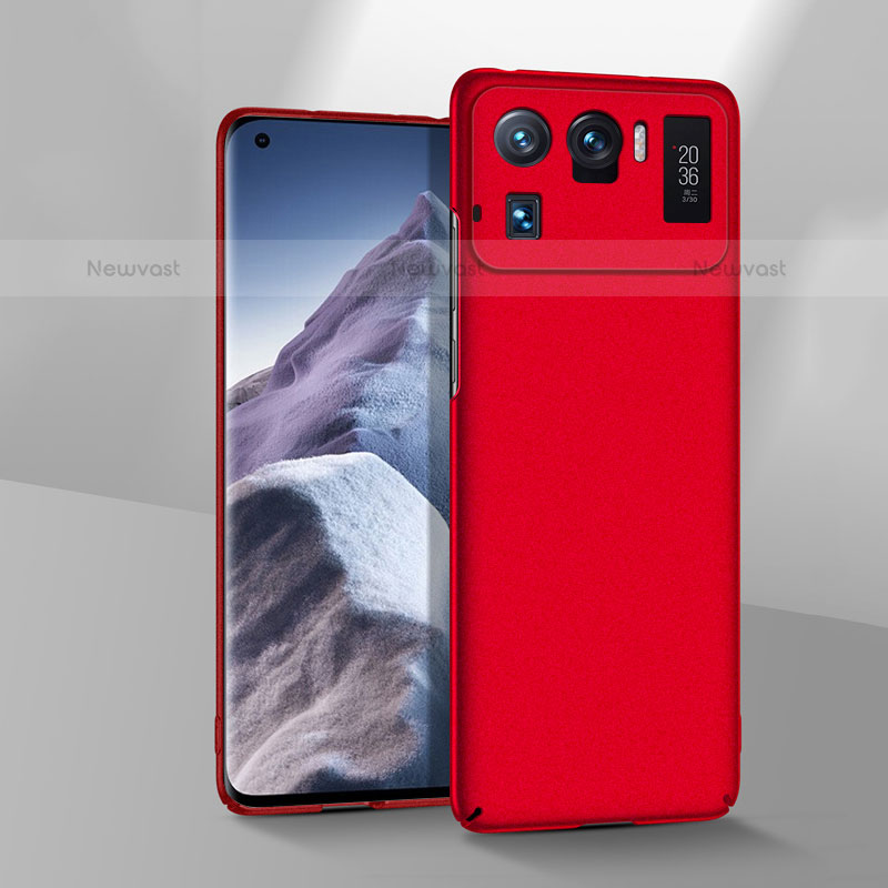 Hard Rigid Plastic Matte Finish Case Back Cover M02 for Xiaomi Mi 11 Ultra 5G Red