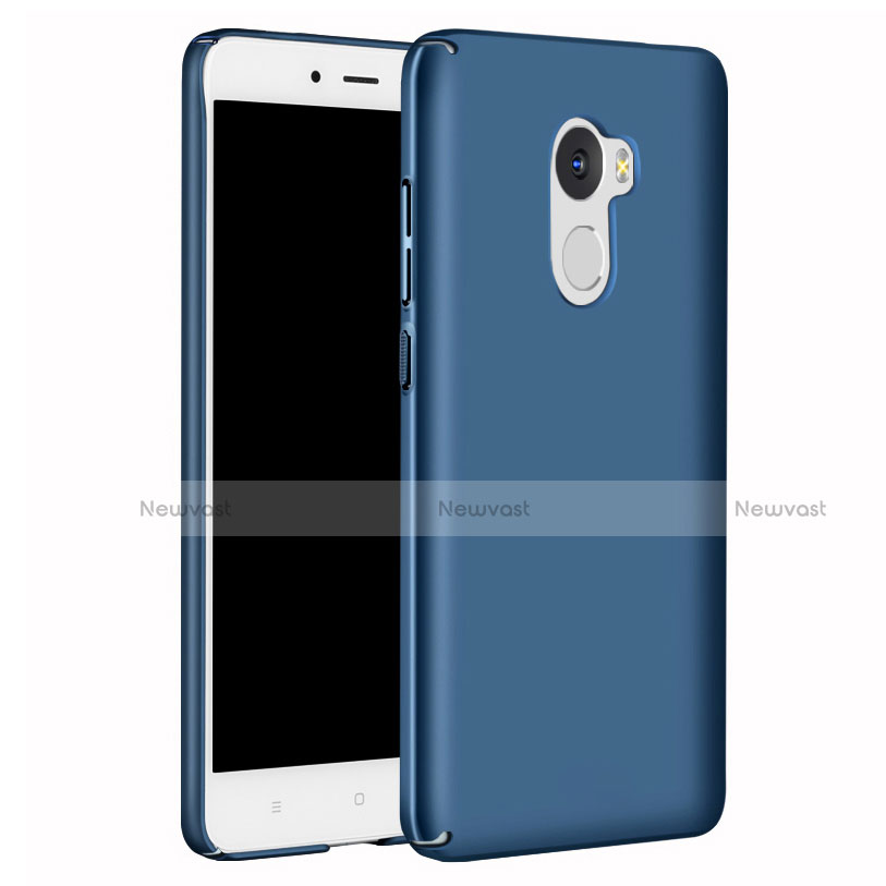 Hard Rigid Plastic Matte Finish Case Back Cover M02 for Xiaomi Redmi 4 Standard Edition Blue