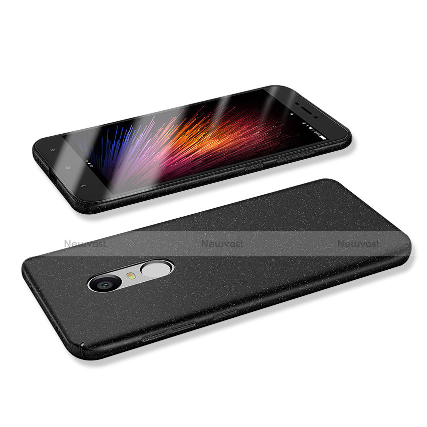 Hard Rigid Plastic Matte Finish Case Back Cover M02 for Xiaomi Redmi Note 4X Black