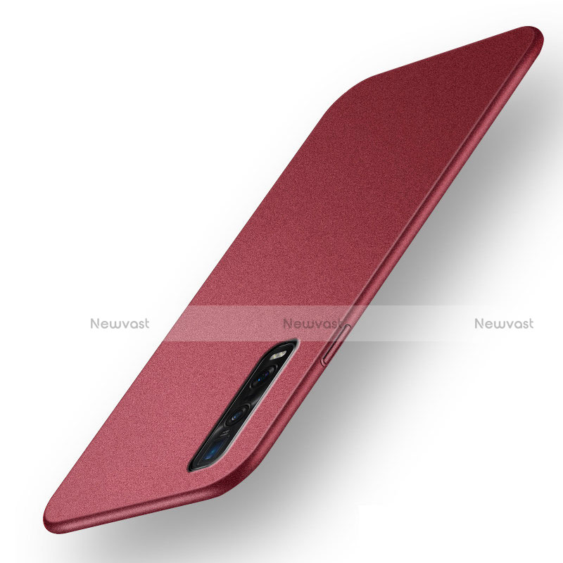 Hard Rigid Plastic Matte Finish Case Back Cover M03 for Oppo Find X2 Pro Red
