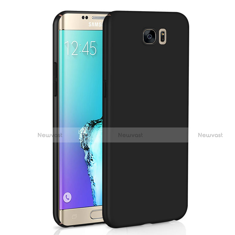 Hard Rigid Plastic Matte Finish Case Back Cover M03 for Samsung Galaxy S6 Edge SM-G925 Black