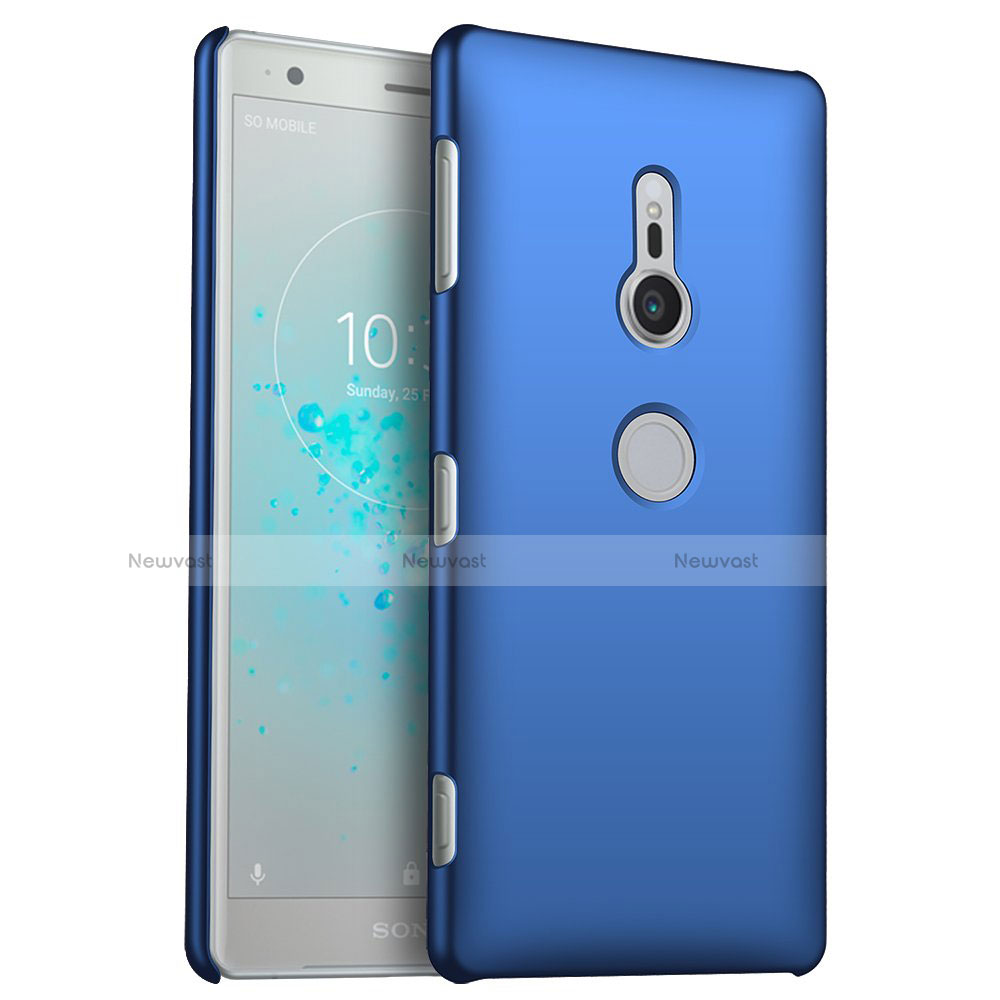 Hard Rigid Plastic Matte Finish Case Back Cover M03 for Sony Xperia XZ2 Blue